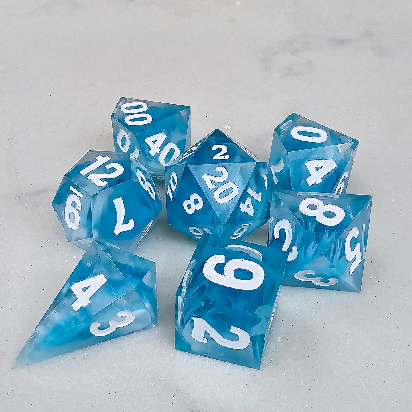 Tidal high visibility dice set