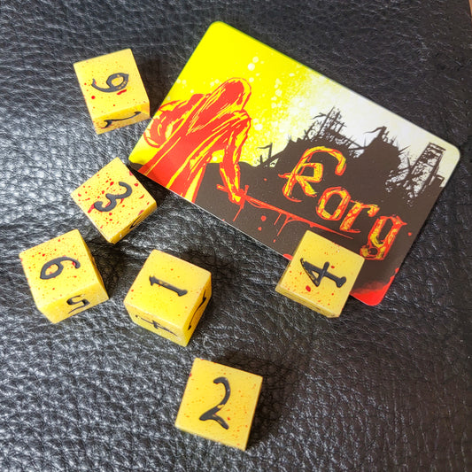 Korg Yellow Blood Spatter D6 Set