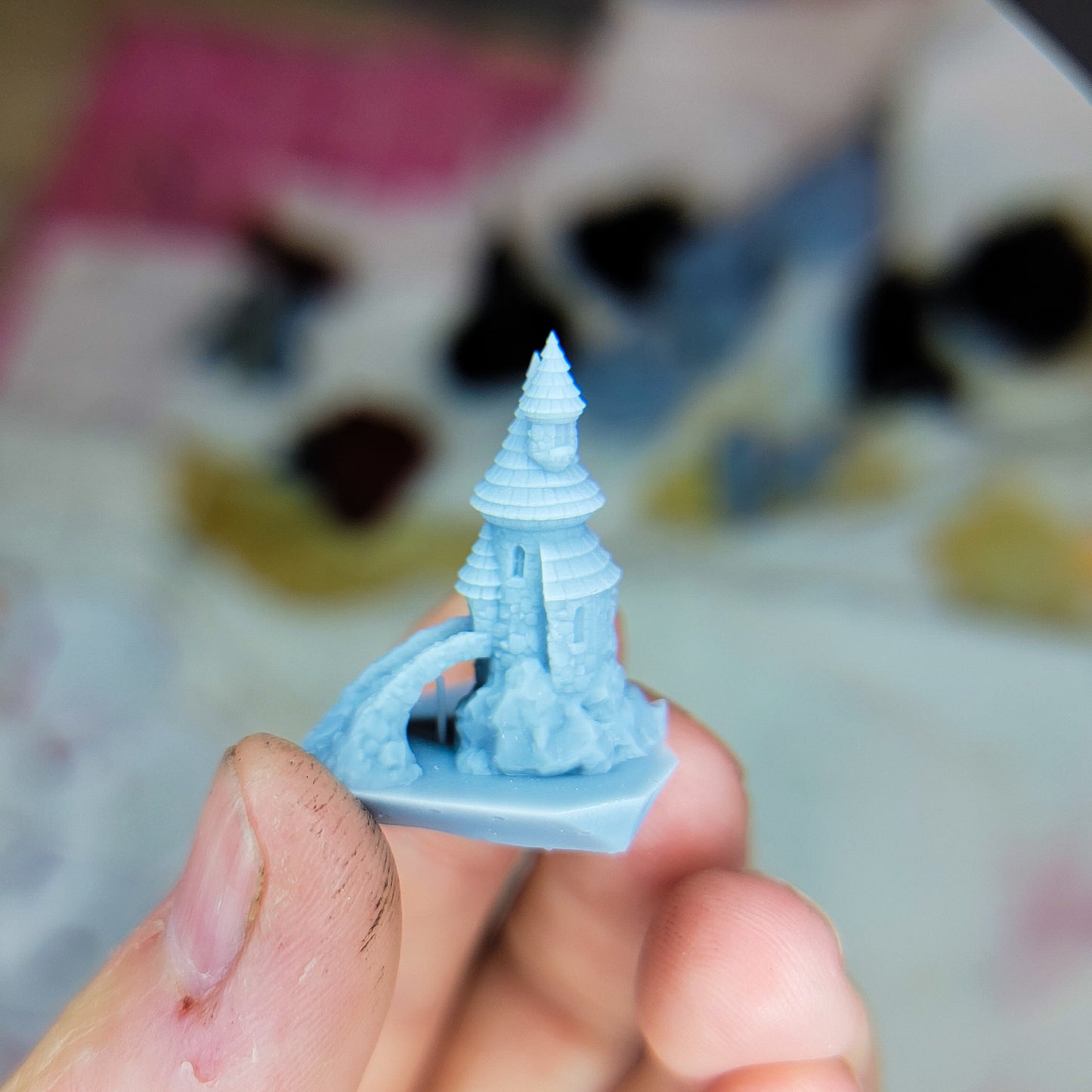 Castle diorama resin inclusion