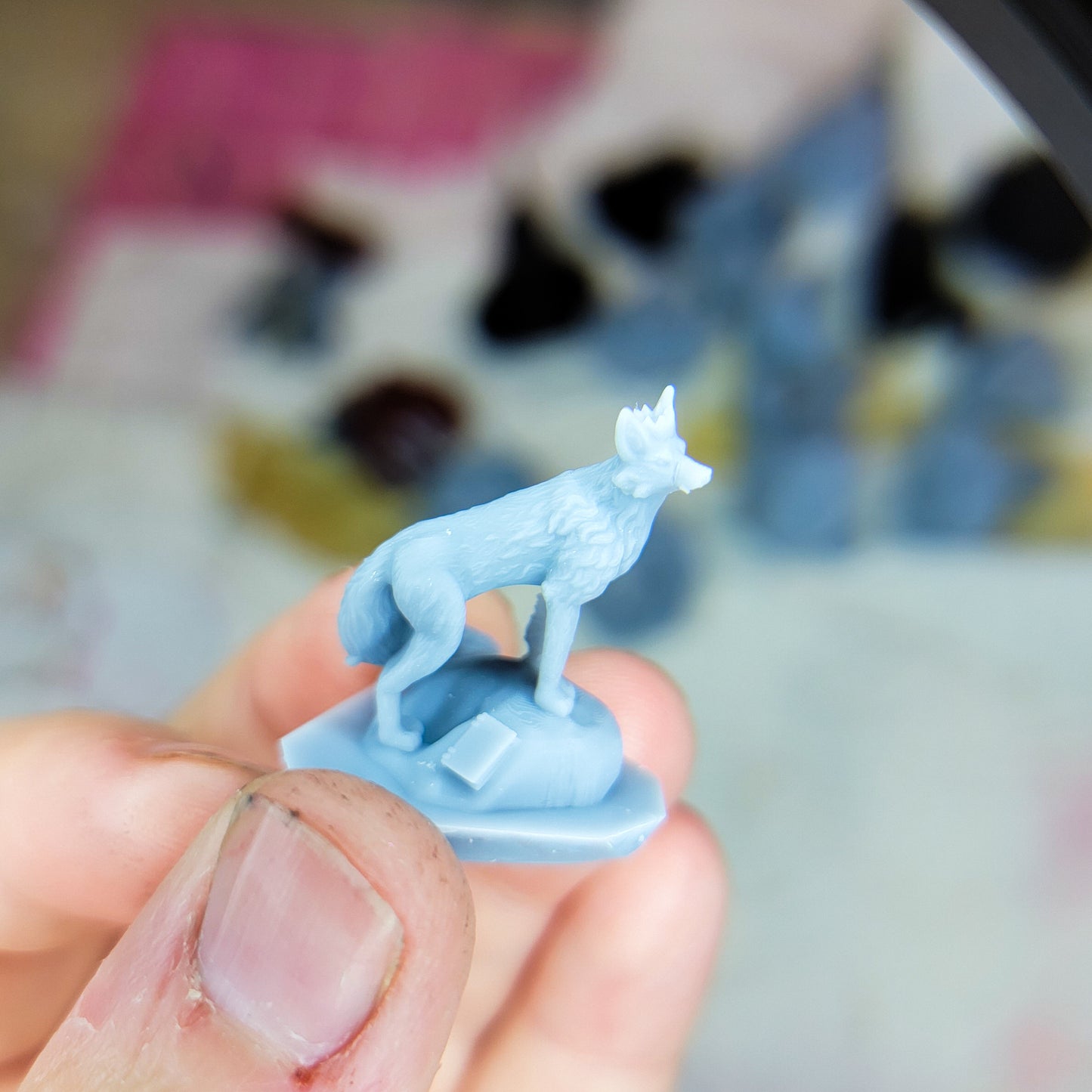 Fox King diorama resin inclusion