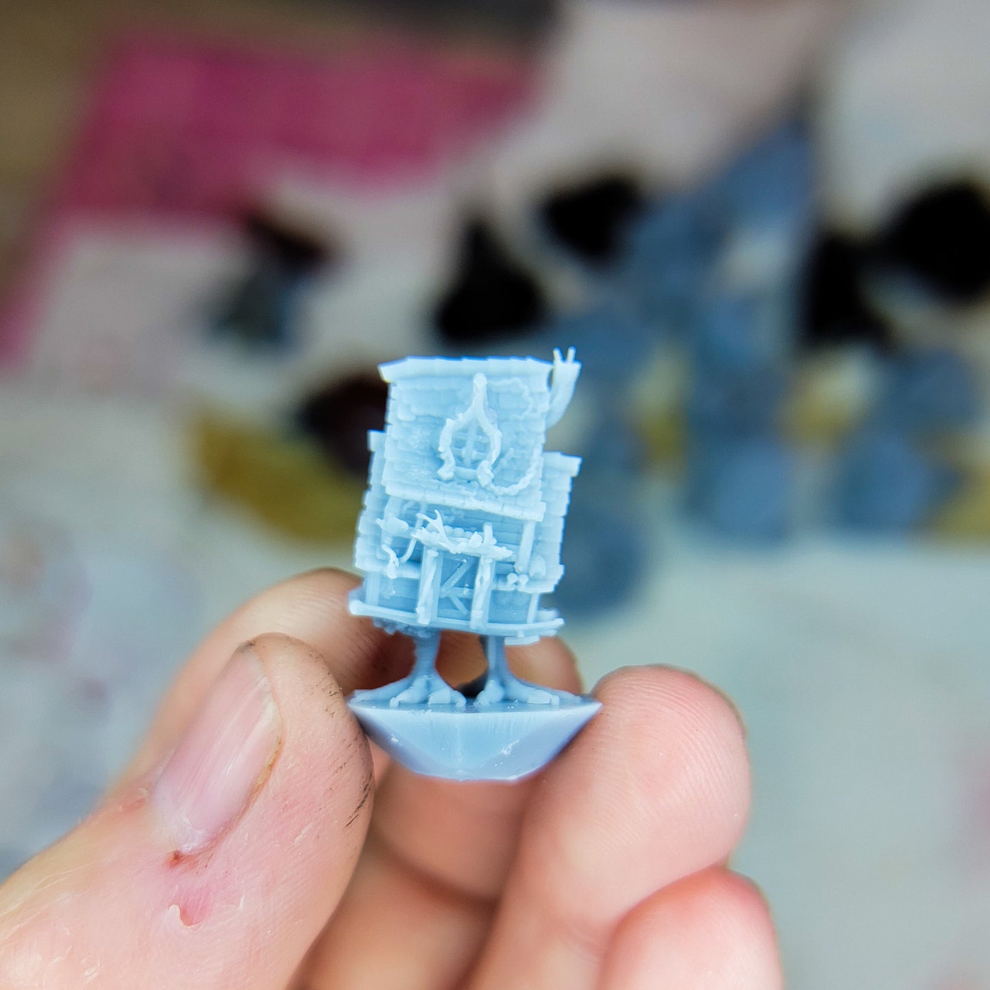 Baba Yaga Hut diorama resin inclusion