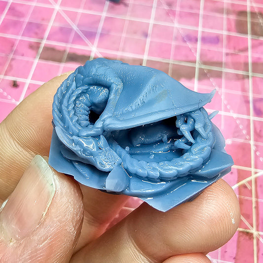 Sleepy Dragon diorama resin inclusion