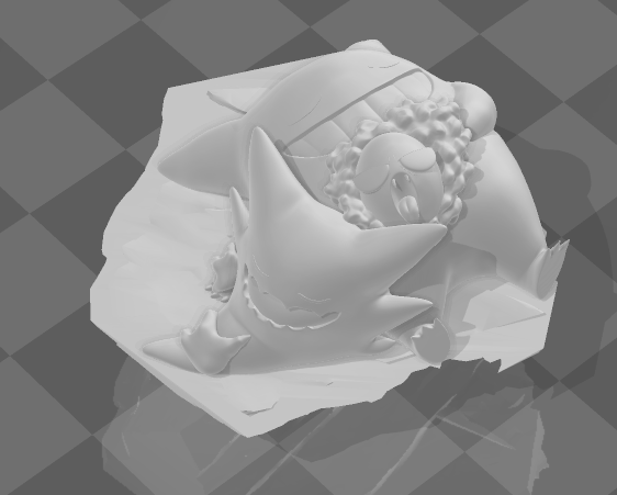 Gastly, Haunter, and Gengar diorama resin inclusion