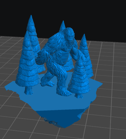 Bigfoot diorama resin inclusion
