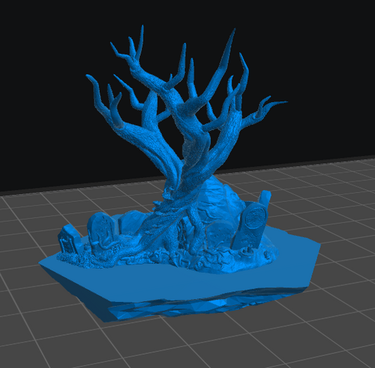 Dead Tree Graveyard diorama resin inclusion
