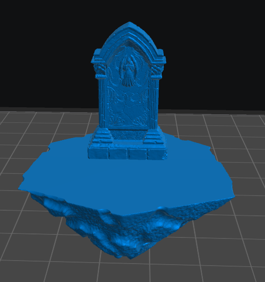 Headstone diorama resin inclusion