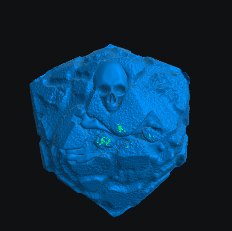 Headstone diorama resin inclusion