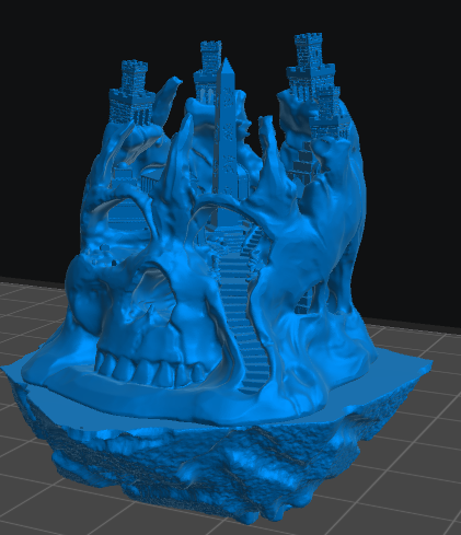 Skull City diorama resin inclusion