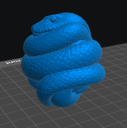 Coiled Snake diorama resin inclusion