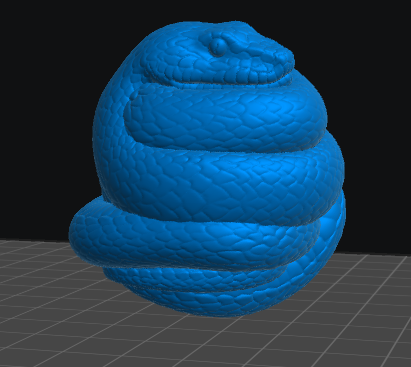 Coiled Snake diorama resin inclusion