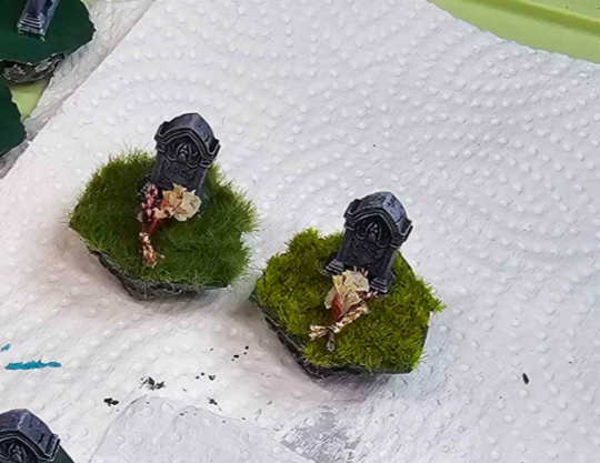 Headstone diorama resin inclusion