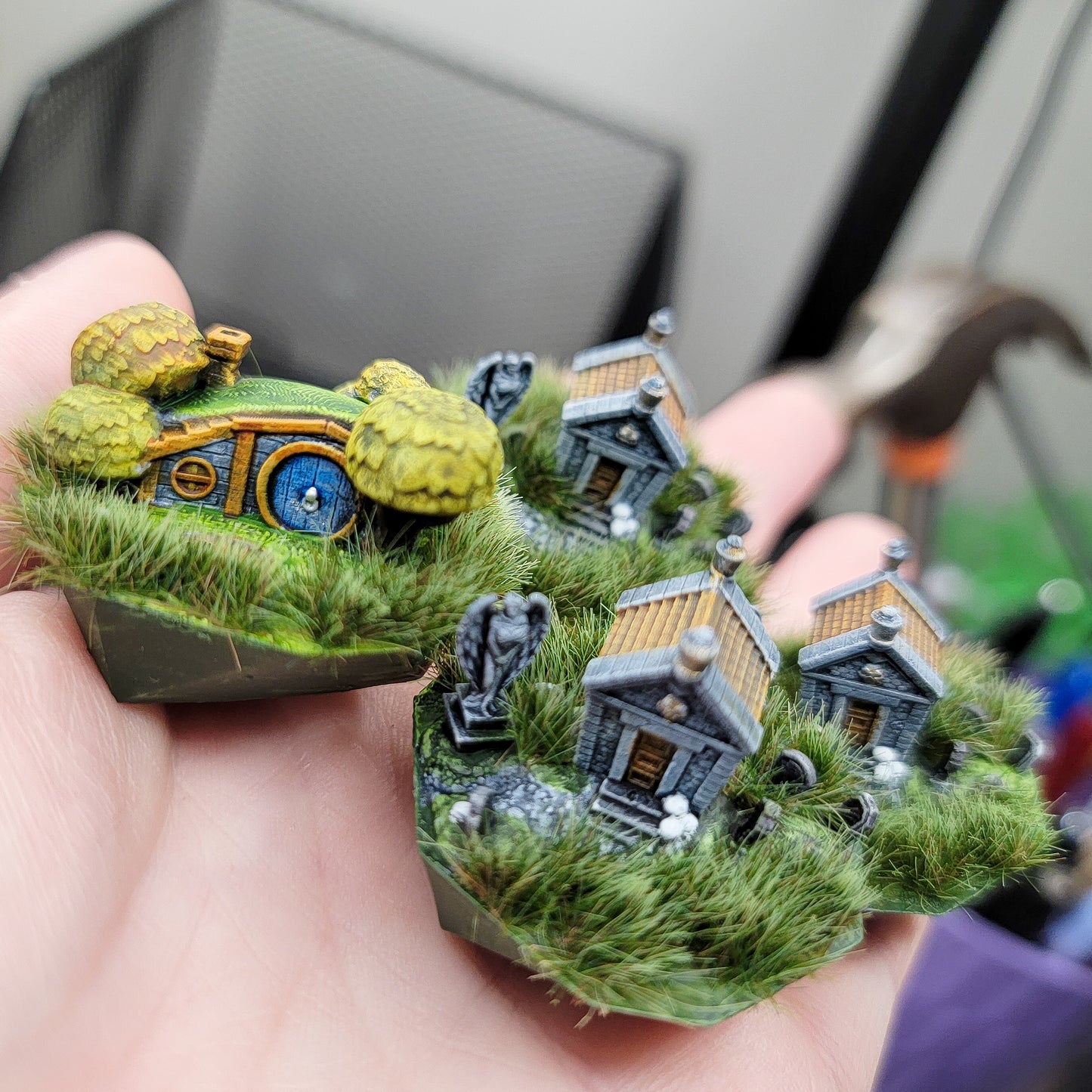 Graveyard diorama resin inclusion