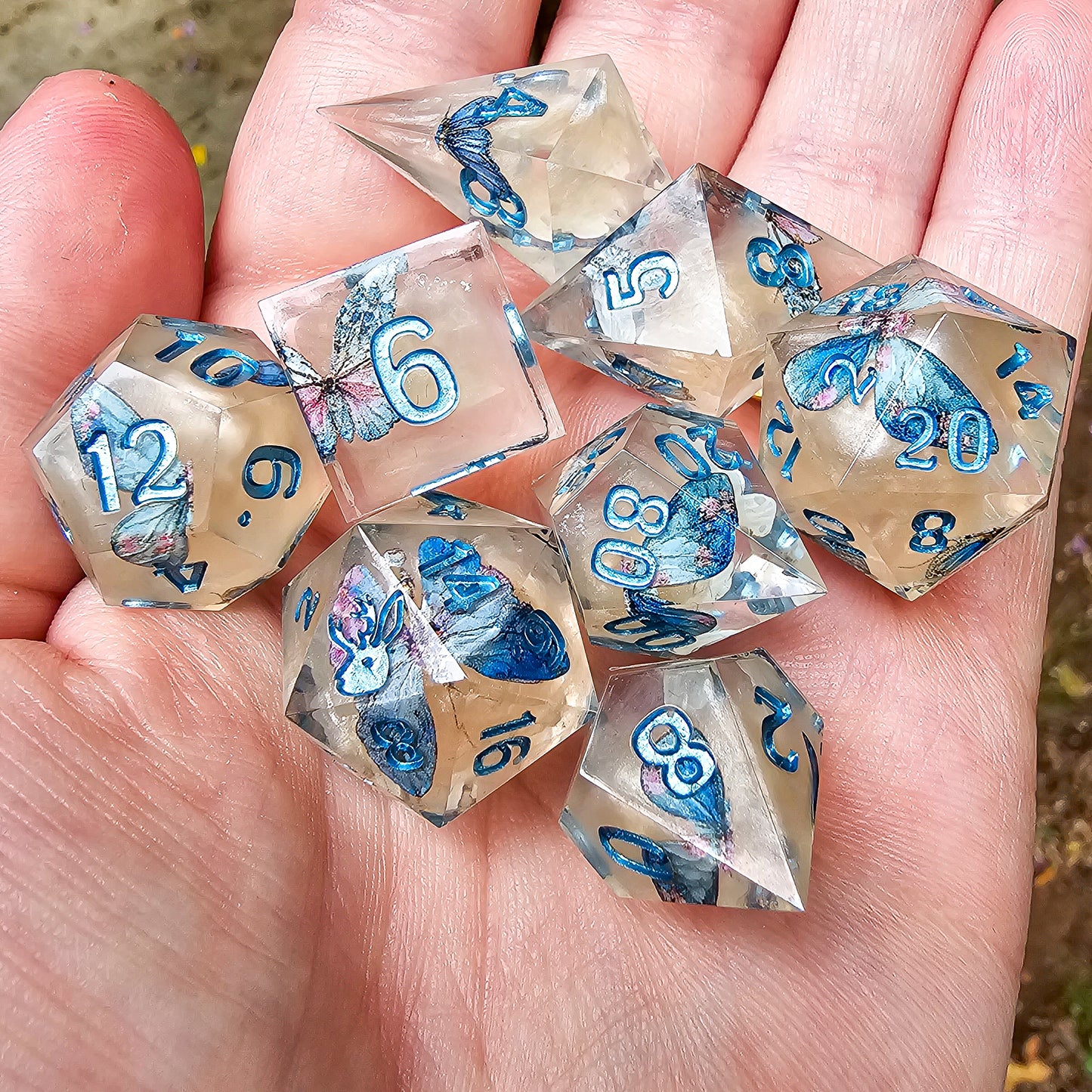 The Butterfly Effect 8 piece dice set