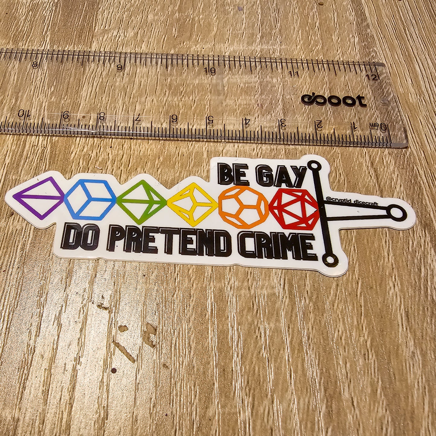 Be Gay Do Pretend Crime Sticker