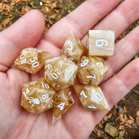 Milk Tea 8 piece dice set