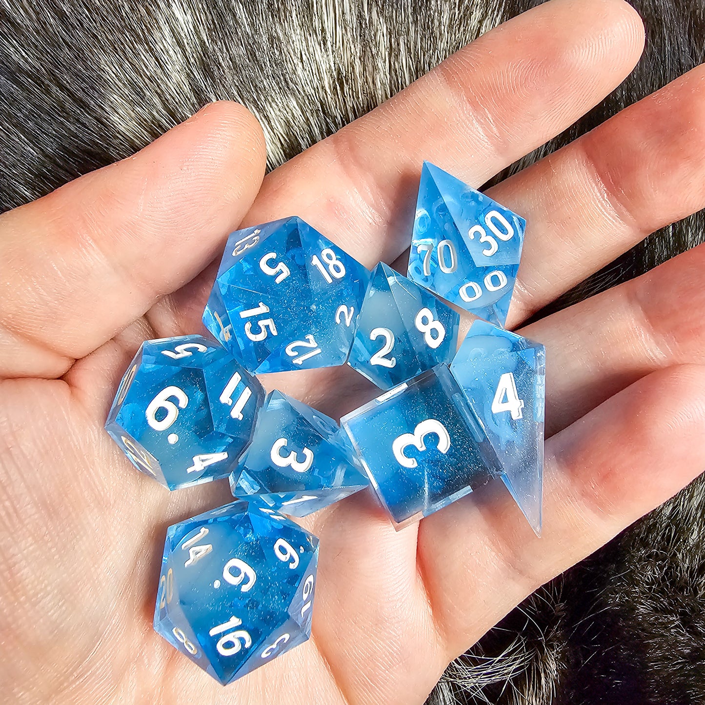 Moonlit Jellies 8 piece dice set