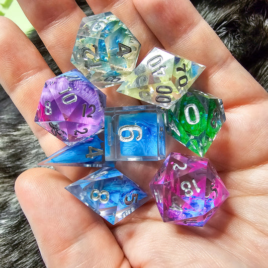 Chromatic Orb 8 piece dice set