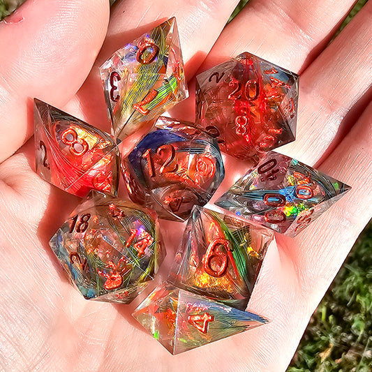 Phoenix Down 8 piece dice set