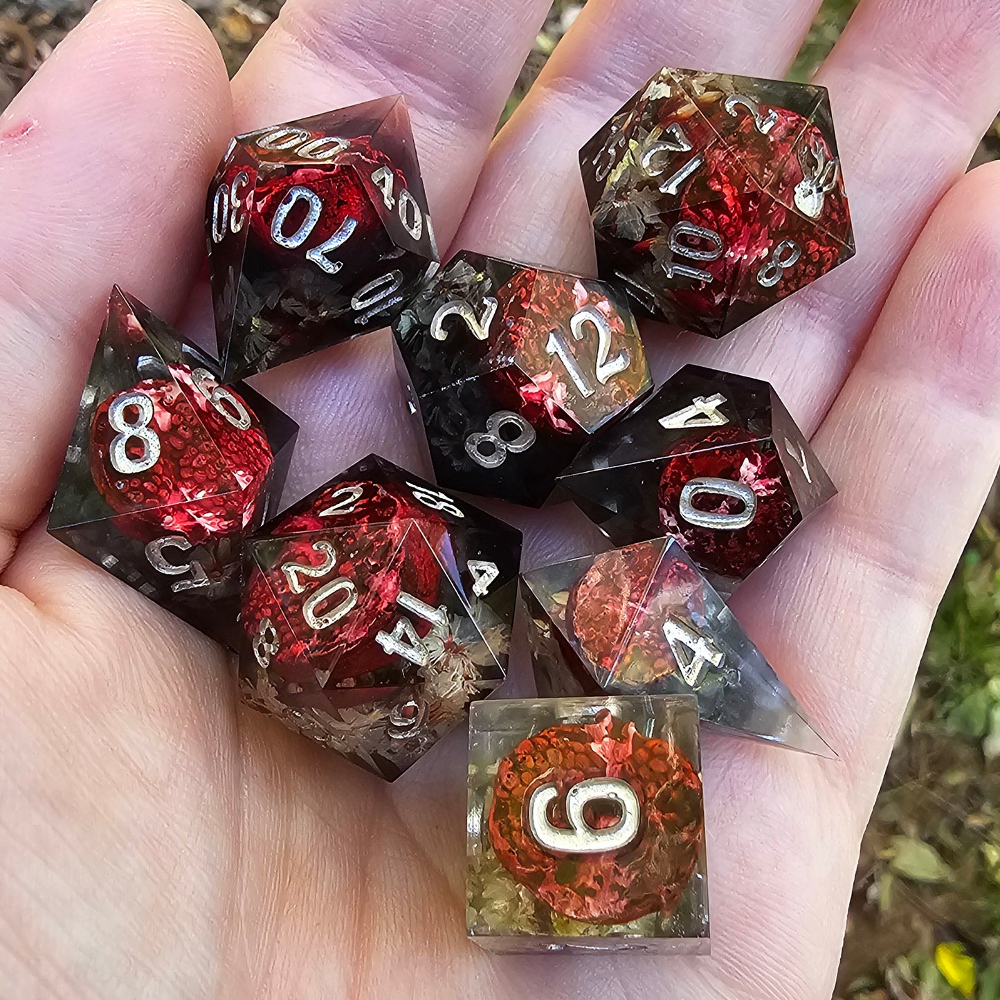 Asphodel Fields 8 piece dice set