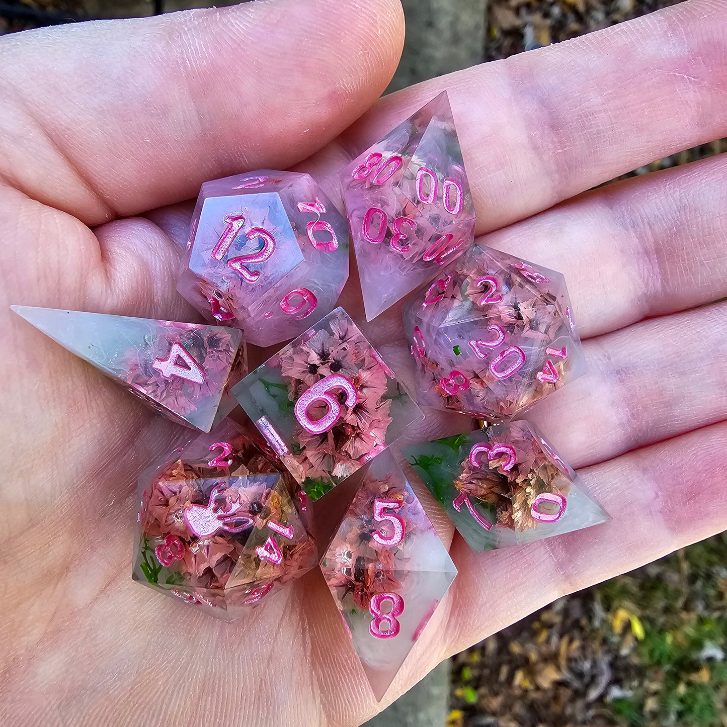 Pollinator 8 piece dice set