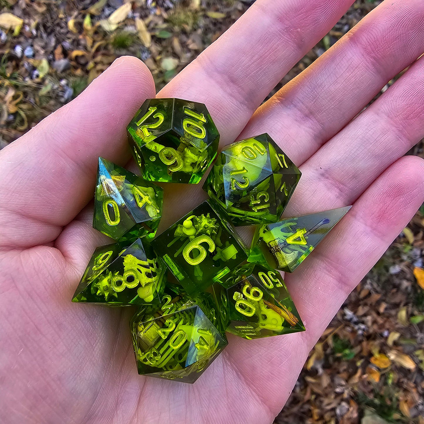 Cryptid Dicecraft Gelatinous Cube 8 piece dice set