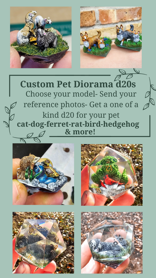 Custom Pet Diorama D20 Commission Slot