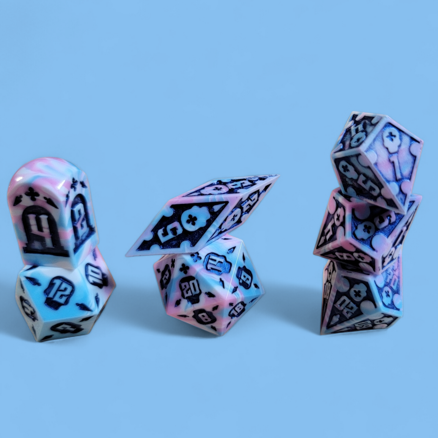 Grim Styles Art 7 piece dice set