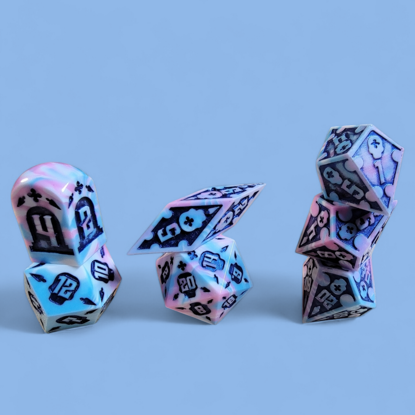 Grim Styles Art 7 piece dice set