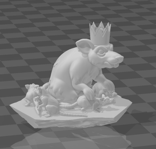 Rat Royalty diorama resin inclusion